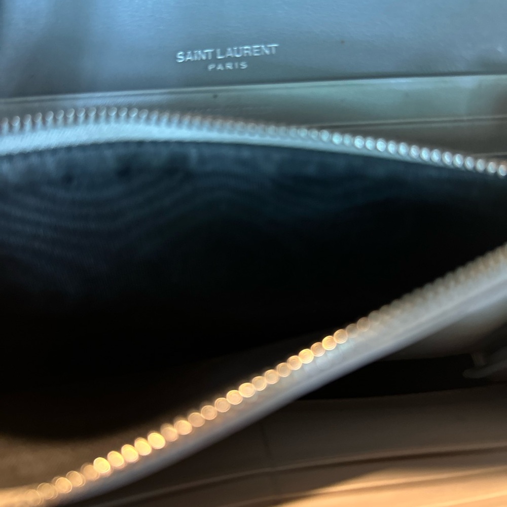 Saint Laurent Gray Wallet/Purse with Silver Accents + COA - Picture 5 of 10